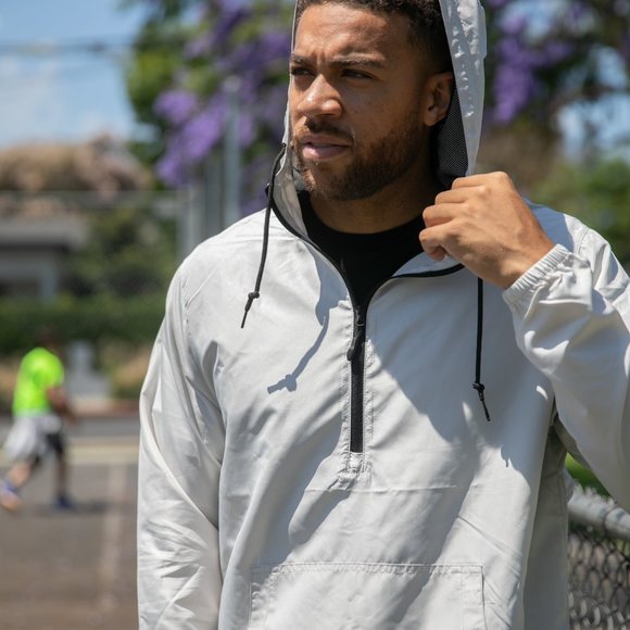 THE Ohio (Ohio Colors) Premium Unisex Lightweight Windbreaker Half-Zip Jacket - Picture 12 of 12